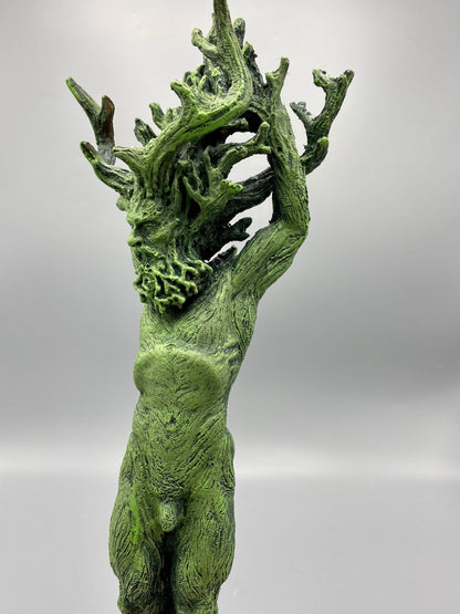 Green Man Cernunnos Statue – 15" Tree Spirit Resin Sculpture
