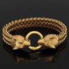Vikings Wolf Heads Stainless Steel Bracelet