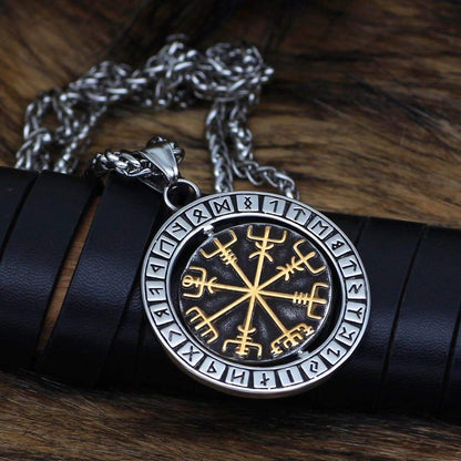 Vikings Valknut Runes Stainless Steel Necklace