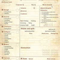 Fateforge - Character Sheets (10 Pack)