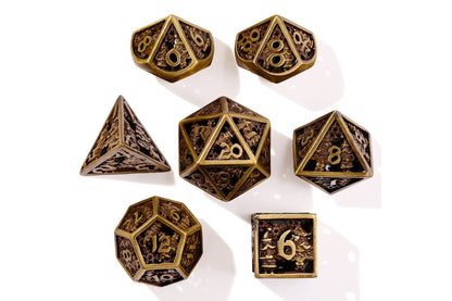 Christmas Metal RPG Dice Set | 7 Pieces