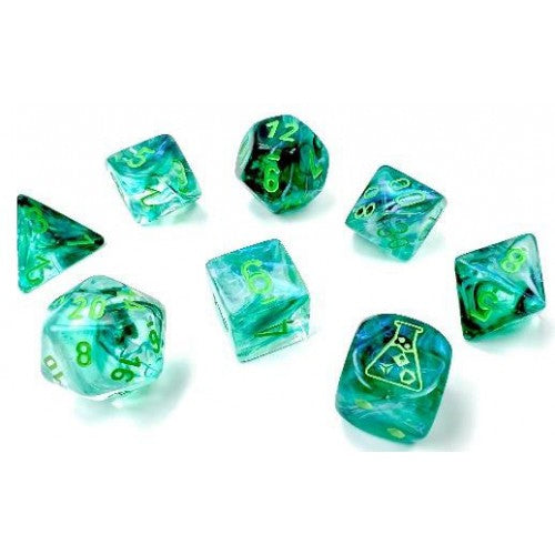 Borealis Polyhedral Kelp/Light Green Luminary 7-Die Set