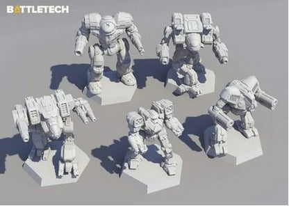 BattleTech Clan Support Star - 5 Pre-Assembled OmniMechs with Pilot & Alpha Strike Cards