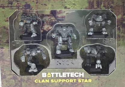 BattleTech Clan Support Star - 5 Pre-Assembled OmniMechs with Pilot & Alpha Strike Cards