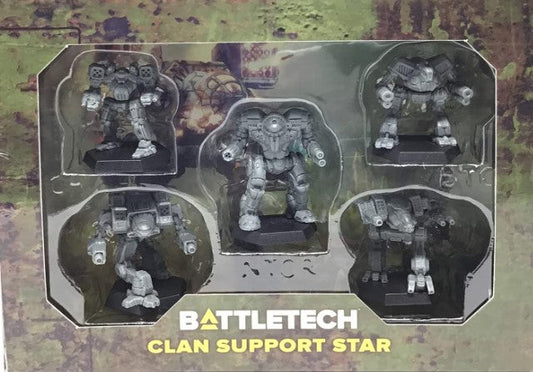 BattleTech Clan Support Star - 5 Pre-Assembled OmniMechs with Pilot & Alpha Strike Cards