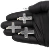 Clear Quartz Cross Pendant with Silver Bail (5 Pieces) Size 30 mm Crystal Jewelry Charm