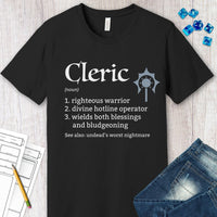 Cleric Class Definition T-Shirt – Funny DnD Definition Tee