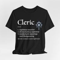 Cleric Class Definition T-Shirt – Funny DnD Definition Tee