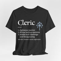 Cleric Class Definition T-Shirt – Funny DnD Definition Tee
