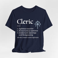 Cleric Class Definition T-Shirt – Funny DnD Definition Tee