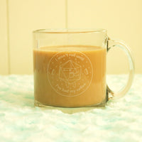 Coffee Drinking D20 Glass Coffee Mug