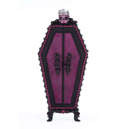 Coffin Cabinet Menagerie – 21-Inch Wooden Gothic Display Cabinet & Halloween Decor