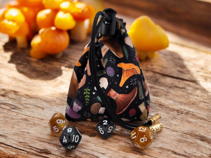 Colorful Mushroom Dice Bag