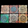 Cool Table Game Dice Spinner: 7-in-1 Metal Solid Cube Six-Sided Circular Spinning Roulette Dice