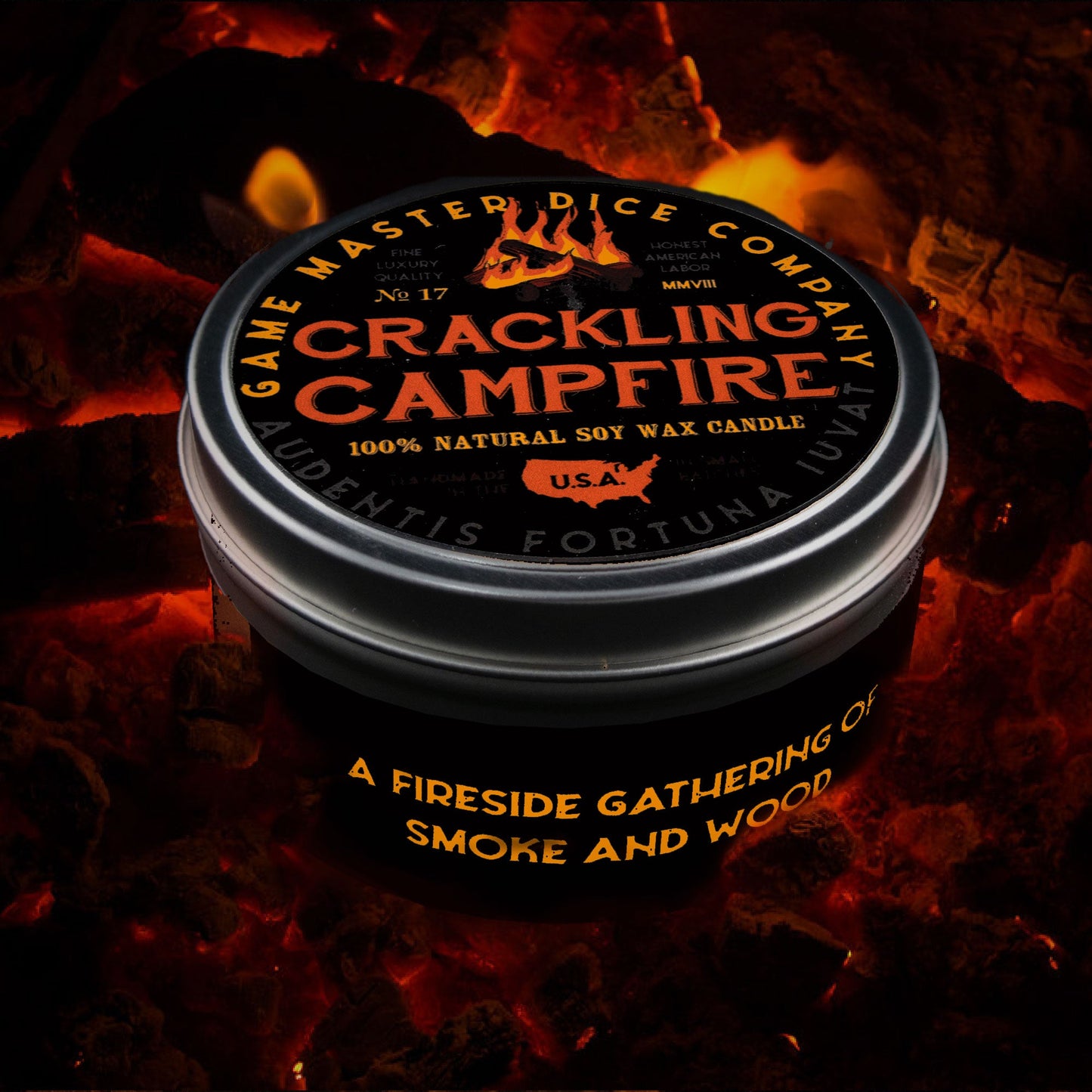 Crackling Campfire Gaming Candle
