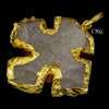 Crystal & Rose Quartz Cross Pendants with Gold Plating (5 Pieces) 1 Inch