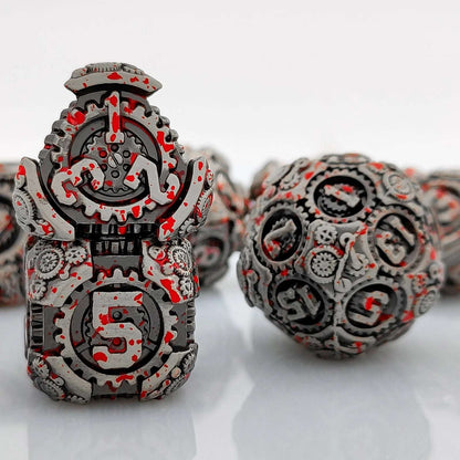 Cyberpunk Style - Bloodstain Gear Solid Metal DND Dice Set