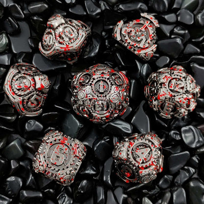 Cyberpunk Style - Bloodstain Gear Solid Metal DND Dice Set