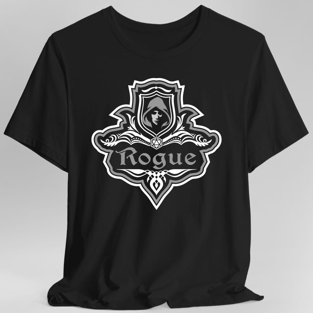 D&D Rogue Class Fancy Emblem T-Shirt – T-Shirt | Sunburst RPG