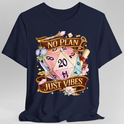 No Plan Just Vibes D&D T-Shirt - Comfort Colors Premium Tee