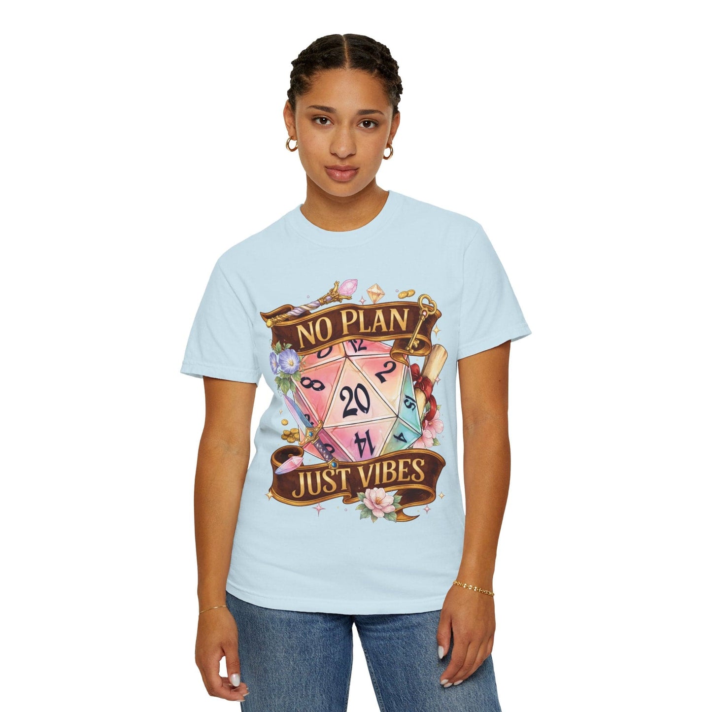 No Plan Just Vibes D&D Shirt - Premium Comfort Colors Tee