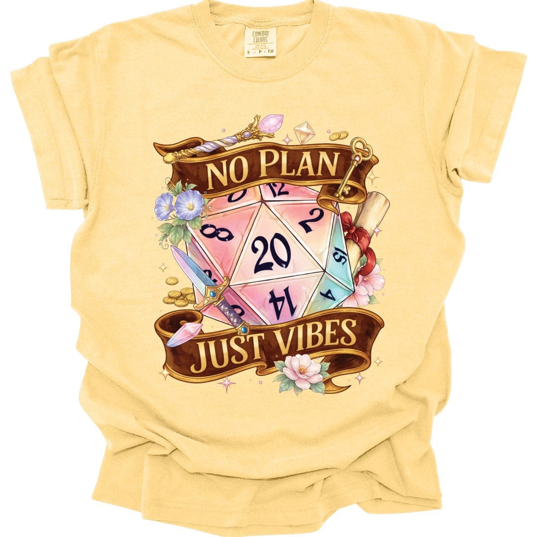 No Plan Just Vibes D&D Shirt - Premium Comfort Colors Tee