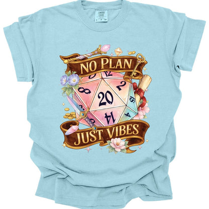No Plan Just Vibes D&D Shirt - Premium Comfort Colors Tee