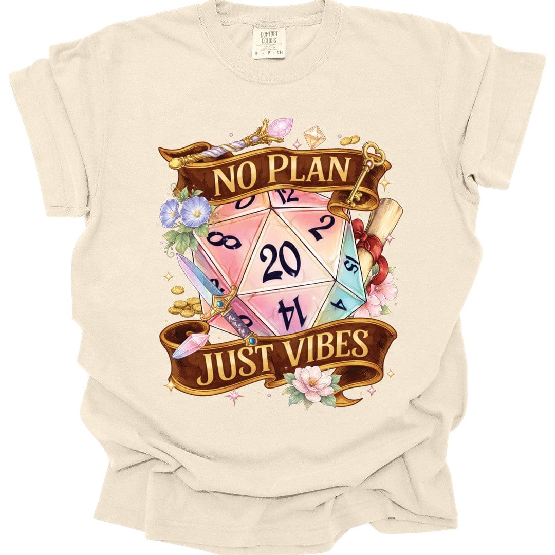 No Plan Just Vibes D&D Shirt - Premium Comfort Colors Tee