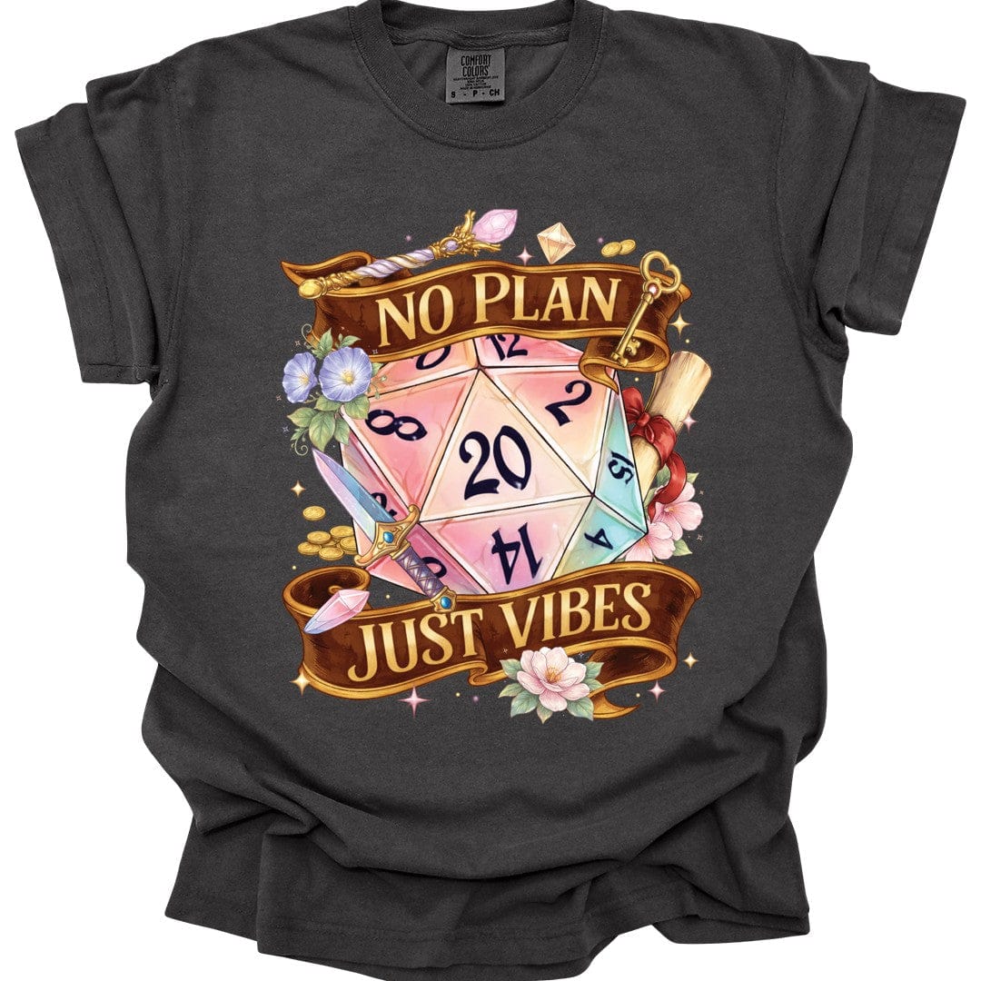 No Plan Just Vibes D&D Shirt - Premium Comfort Colors Tee