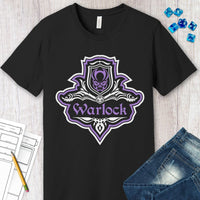 D&D Warlock Class Fancy Emblem T-Shirt
