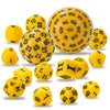 D100-15pcs Yellow Acrylic Polyhedron Dice Set