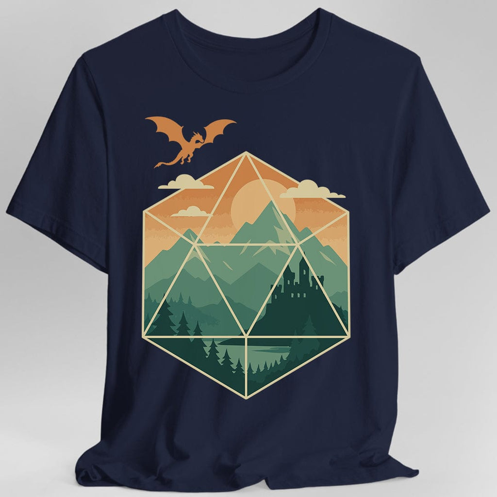 D20 Mountain Landscape T-Shirt