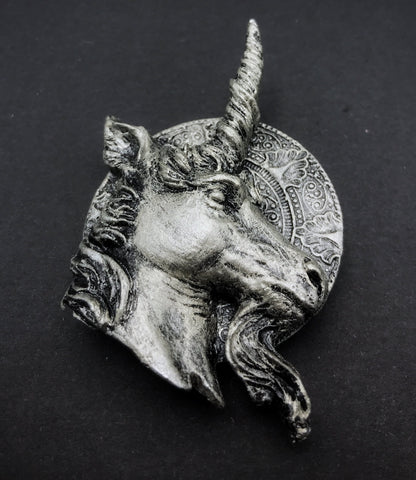 Unicorn Magnet, Hand Painted Resin Sculpture | Mythic Fantasy Decor | Legendary Unicorn Magnet for Fantasy and Gothic Decor