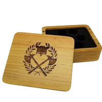 Battle Helmet Wooden Dice Box