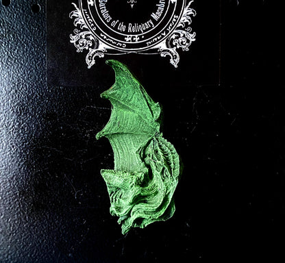 Cthulhu Magnet, Hand Painted Resin Sculpture | Mythic Lovecraftian Decor | Cthulhu Magnet for Gamer and Gothic Decor
