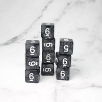 Dark Emulsion 10d6 - DnD Dice Set | Acrylic RPG Gaming Dice