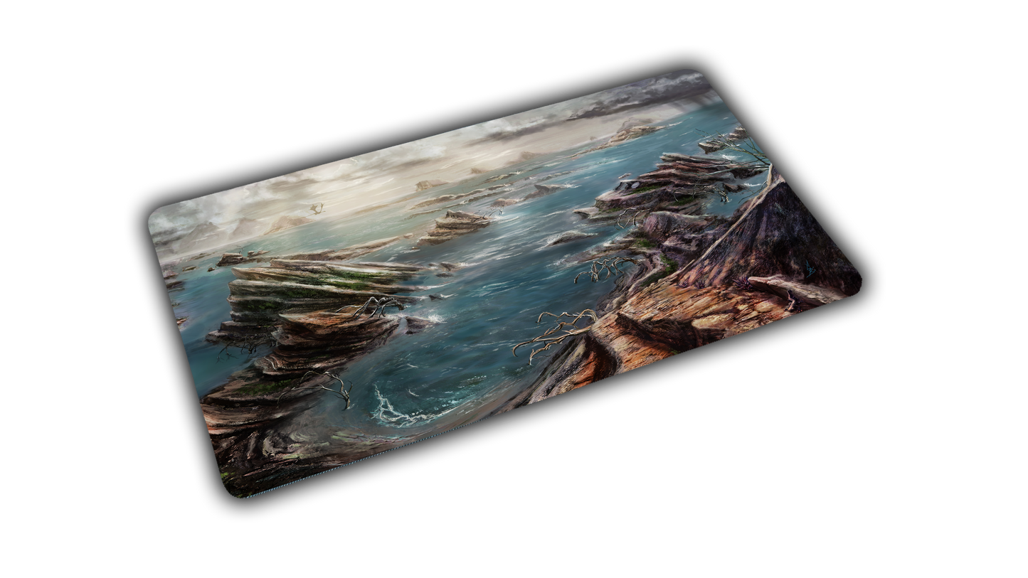 "Desolate Island" — Fallen Lands Playmat by Carlos Balarezo