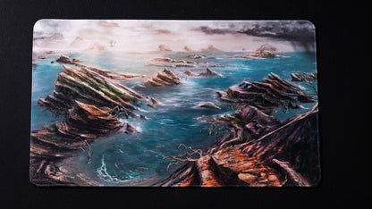 "Desolate Island" — Fallen Lands Playmat by Carlos Balarezo