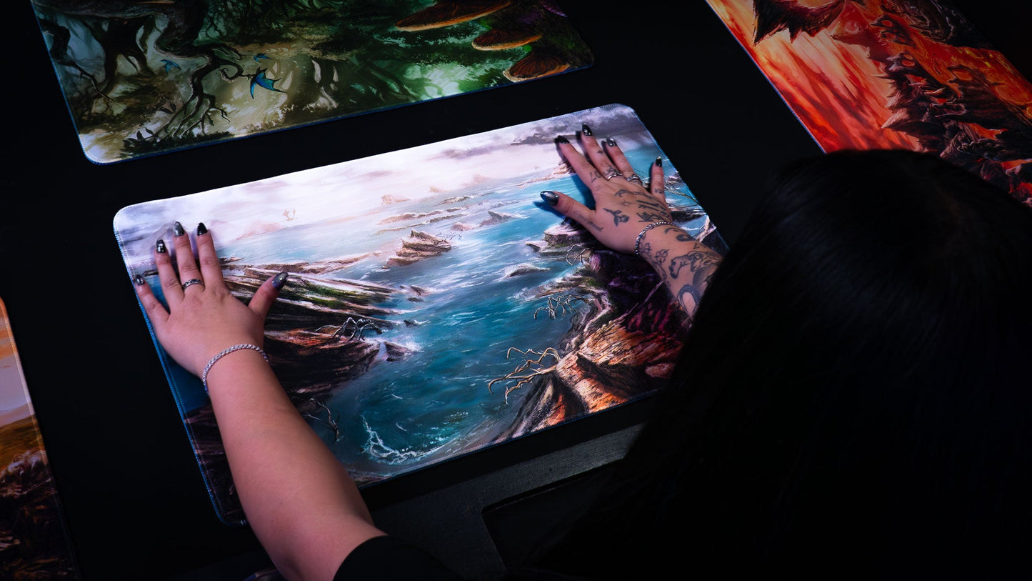 "Desolate Island" — Fallen Lands Playmat by Carlos Balarezo