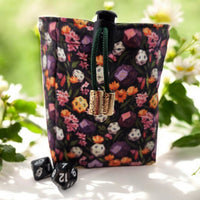 Dice and Flower dice bag, TTRPG