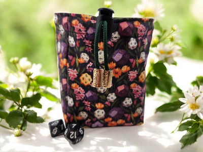 Dice and Flower dice bag, TTRPG