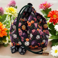 Dice and Flower dice bag, TTRPG