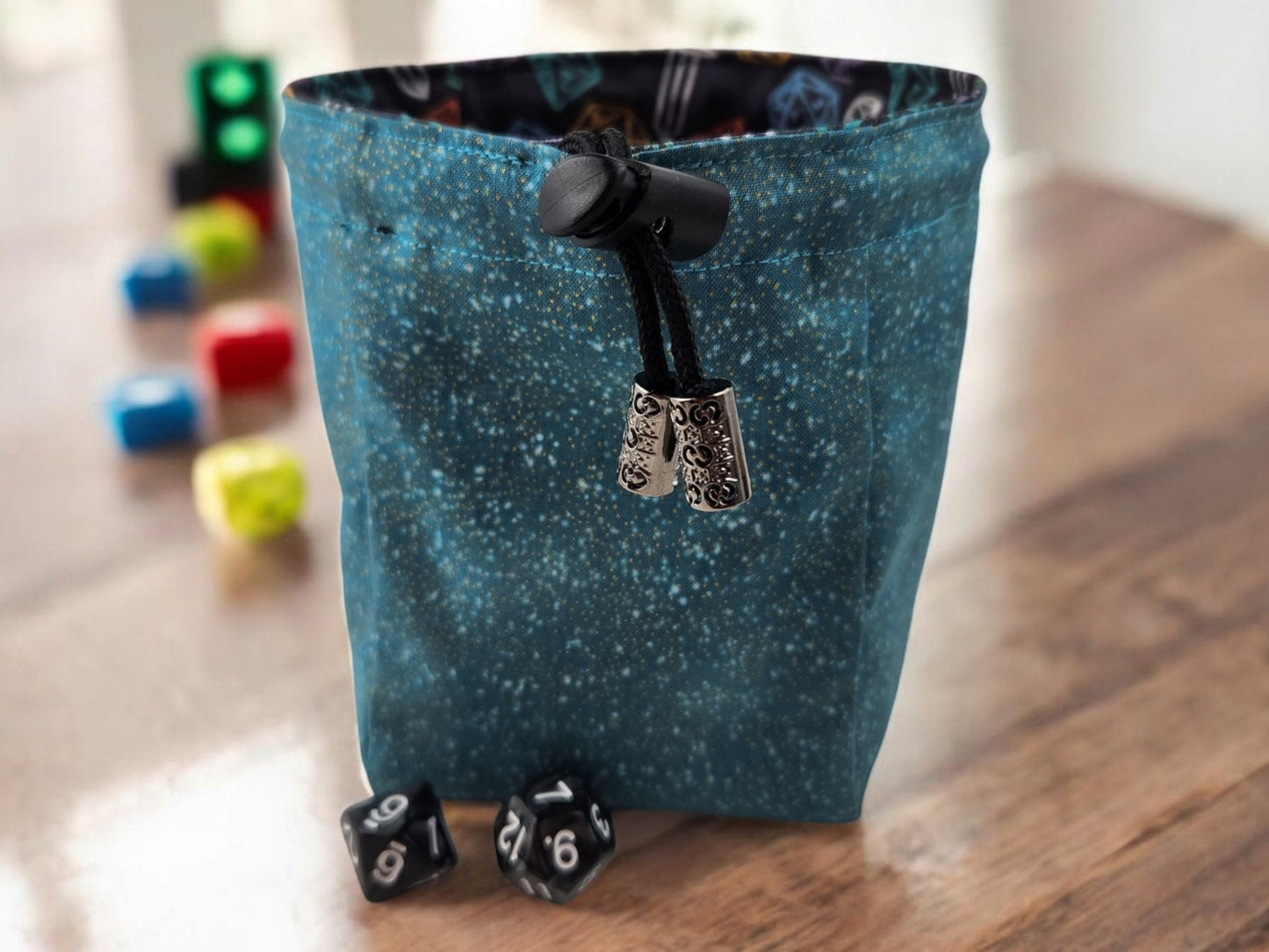 Dice and Sword Dice Bag — Handmade Reversible TTRPG Dice Bag