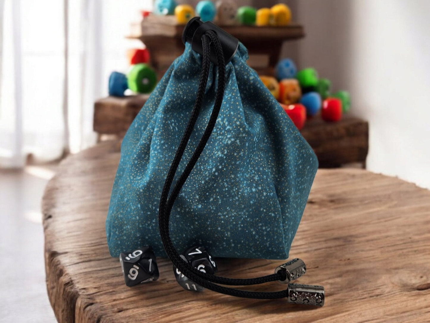 Dice and Sword Dice Bag — Handmade Reversible TTRPG Dice Bag