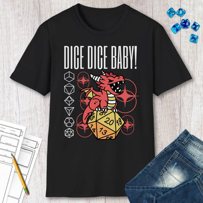 Dice Dice Baby D&D Shirt – Funny D&D T-Shirt | Sunburst RPG
