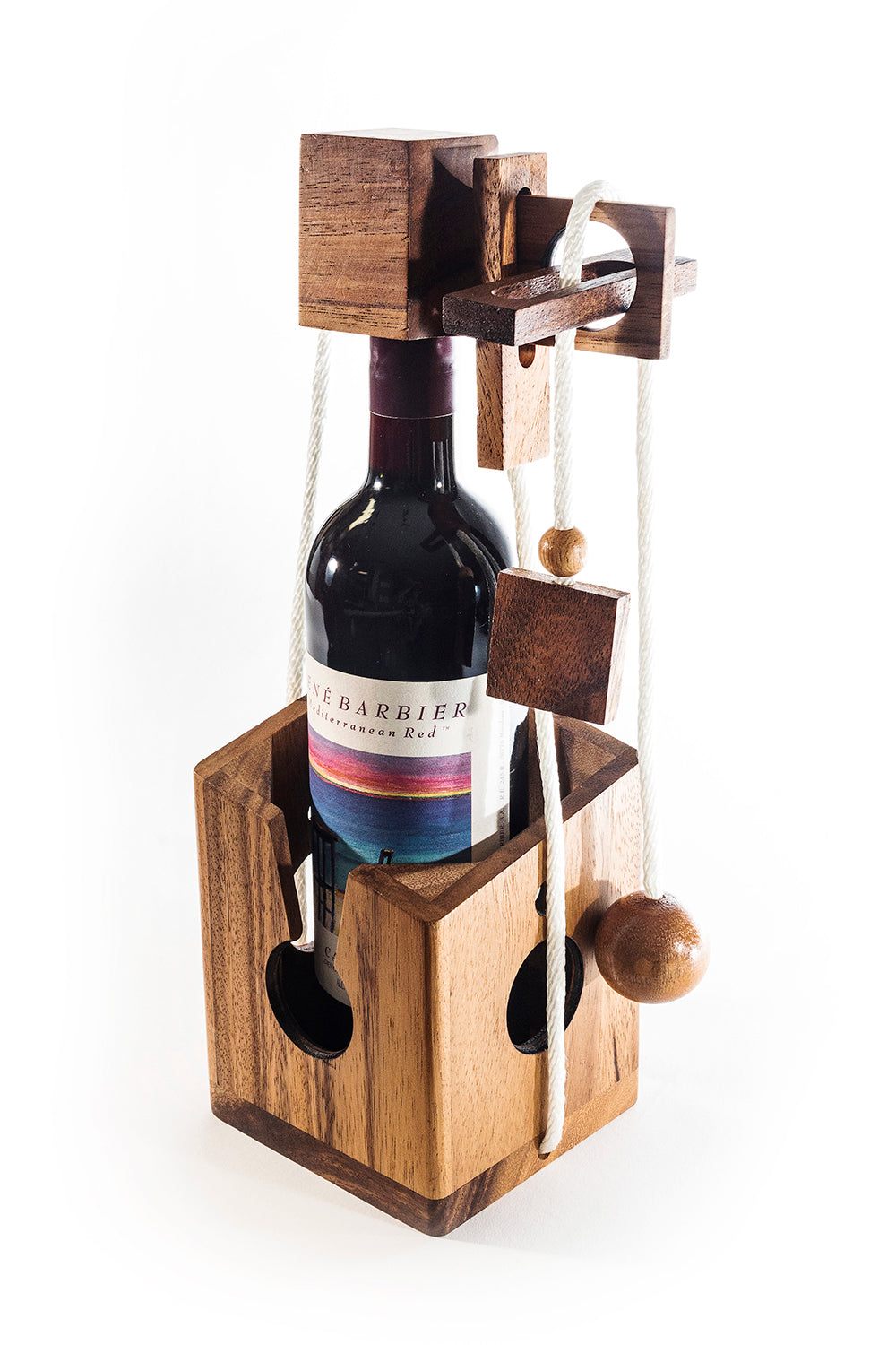 Don't Break It Wine Bottle Puzzle - Reusable Wooden Gift Puzzle