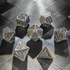 DND Antique Nickel Sun Metal Polyhedron Dice Set