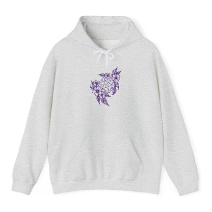D&D D20 Dice Flower Hoodie