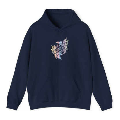 D&D D20 Dice Flower Hoodie