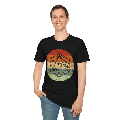 DnD D20 Shirt | Retro Sunset